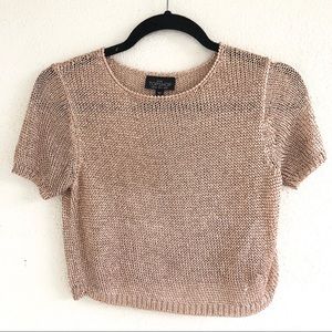 Topshop metallic knit top